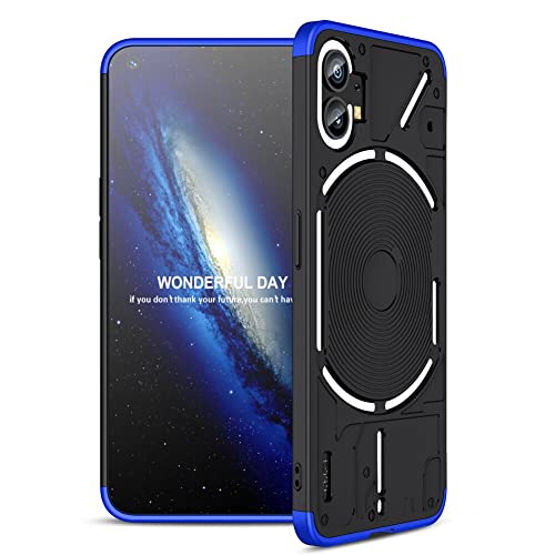 Image of SPAZY CASE Nothing Phone 1 Back Cover |Stylish Back Case | Ull Body 3 in 1 Slim Fit Complete 3D 360 Degree Protection Hybrid Case for Nothing Phone -Black & Blue