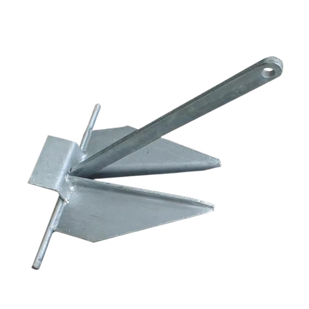 Ancla Danforth Galvanizada en Caliente 10 Kg 22 LB Compatible con Barco Embarcación Marina