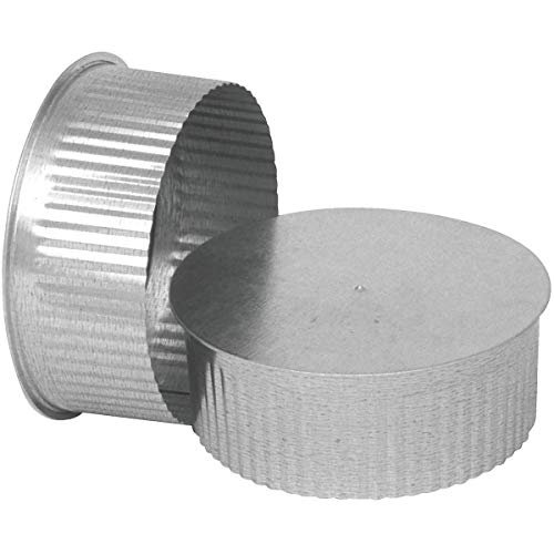 Imperial Manufacturing 6 in. Dia. Galvanized steel Crimped Pipe End Cap