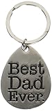 ThisWear Fathers Day Gifts for Dad Best Dad Ever Metal Pendant Keychain Key Tag