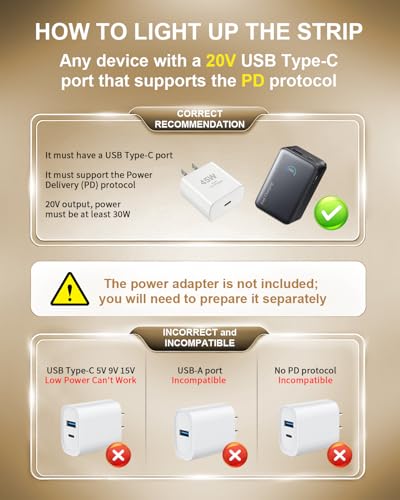 Tira LED impermeable 5 m 4000K ALITOVE USB-C dimmable miniatura 2