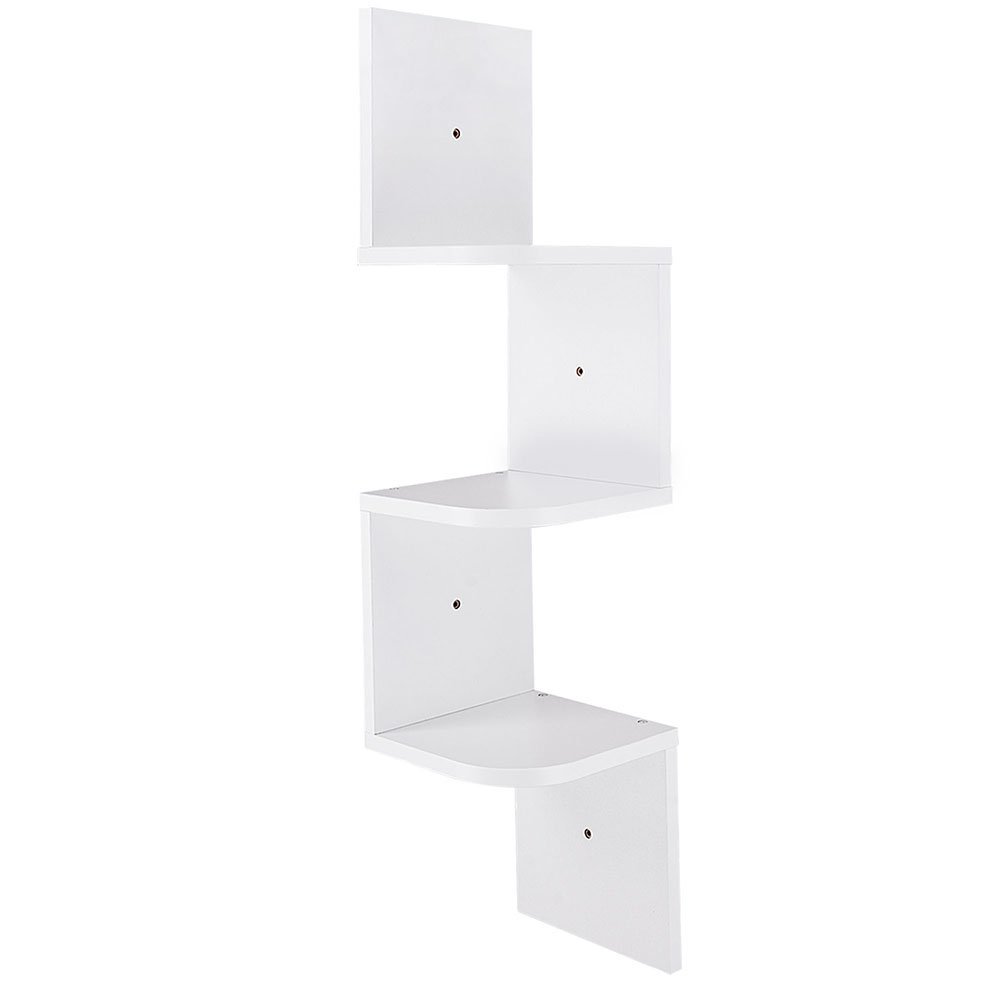 Buy ReaseJoy 3 Tiers Zig Zag Wall Corner Shelf Unit Wall ed Wood