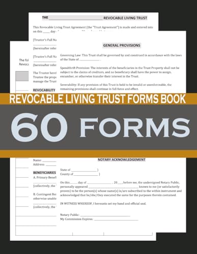 Revocable Living Trust Forms Book: Estate Planning Doc, Assets Protection, and Inheritance Distribution