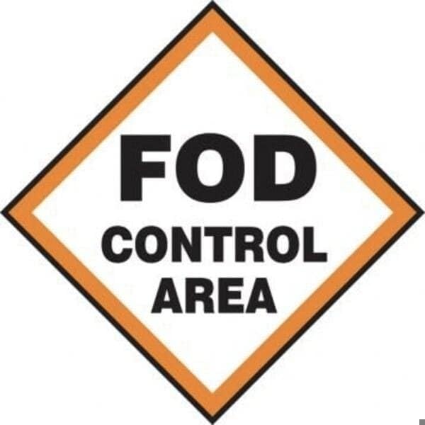 SAFETY SIGN FOD CONTROL AREA 12 in x 12 in, Mfr: MQTL522XL-A