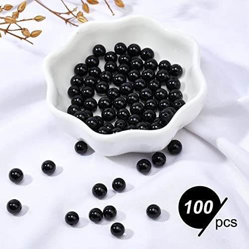 OLYCRAFT About 100Pcs 6mm Natural Tourmaline Round Beads 6mm Black Tourmaline Stone Gemstone Beads Undyed Loose Round Smooth Beads for DIY Jewelry Making - Image 4