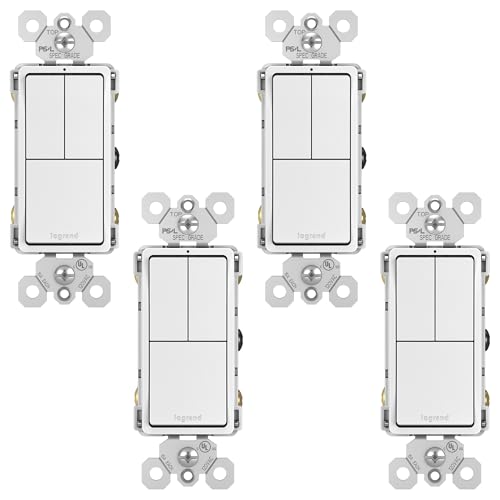 Interrupteur à bascule Legrand Radiant blanc 15A triphasé lot de 4