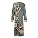 Gifts for Women Nightgowns for Women Fashion Soft Loungewear with Pockets Long Sleeve Dresses Flannel Nightgowns for Women Long Sleeve Womens Nightgowns Soft for Older Women（4-Dark Green，3X-Large）