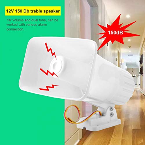 150 dB DC 12V Horn Alarm Siren, Loud Horn Siren, Distant Volume, Dual, Flexible and Easy Installation, for Home Security Alarm System - Image 4