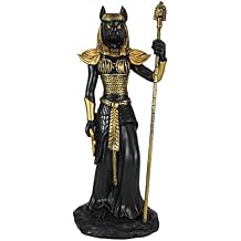 Ebros Gift Egyptian Feline Cat Goddess Bastet Statue 11" Tall Ubasti Bast Deity of Protection Health Home and Sensual Pleasure Figurine