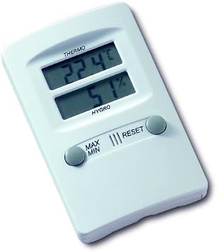TFA Dostmann Digital Thermo-Hygrometer Indoor Temperature and Humidity Maximum and Lowest Values for a Healthy Indoor Climate L 70 x W 20 (70) x H 110 mm