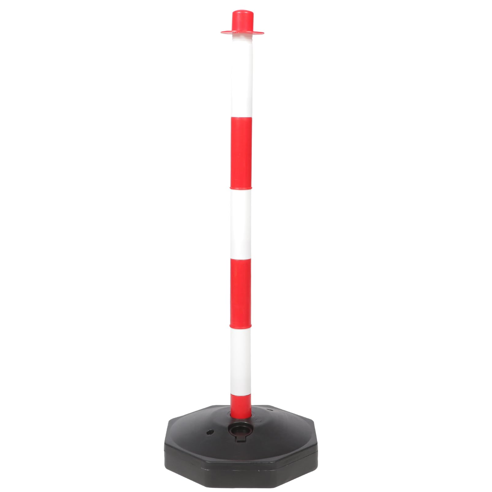 Colonna Stradale di Avvertimento in Pe Resistente Catena 1 Metro e Moschettone Set per Barriere di Sicurezza e Controllo Traffico in Parcheggi e Aree Industriali