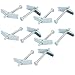 uxcell M4 x 50mm Male Thread Spring Loaded Hollow Wall Round Head Toggle Bolt 10pcs