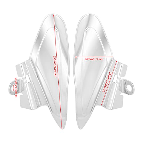 HDBUBALUS Motorcycle Saddle Heat Shields Air Deflector Fit for Indian Chief Classic Vintage Chieftain 2014-2022 Chrome by HDBUBALUS - Image 4