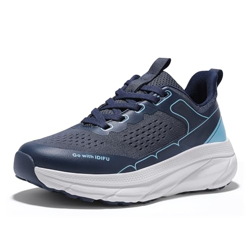 IDIFU Women's Running Shoes Slip On Walking Tennis Shoes Non Slip Comfortable Fashion Sneakers Gym Athletic Sports Shoes for Women Lightweight Breathable Workout Cross Training