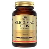 Solgar Oligo Mag Plus - Integratore Alimentare, 100 Tavolette, Magnesio bisglicinato per Assorbimento Ottimale, Supporta Sistema Nervoso e Funzione Muscolare