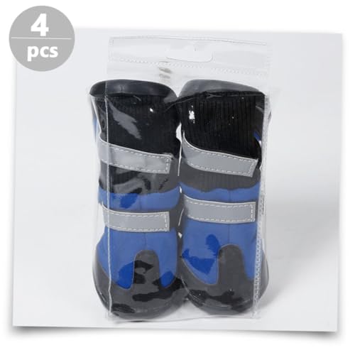 Bottes pour chien bleu taille M d'hiver résistantes extérieures - 5