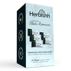 Herbishh Hair Color Stain Remover Wipes – Gentle Formula for Dye Cleanup, Skin-Friendly Travel Pack (Pack of 5)