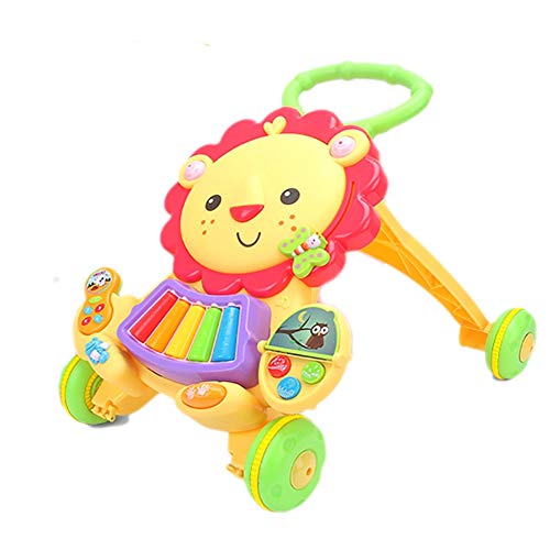 New Baby Walkers YXGH Trolley 7-18 Months Infant Toddler Walker Push Toy Adjustable Speed Music Roll...