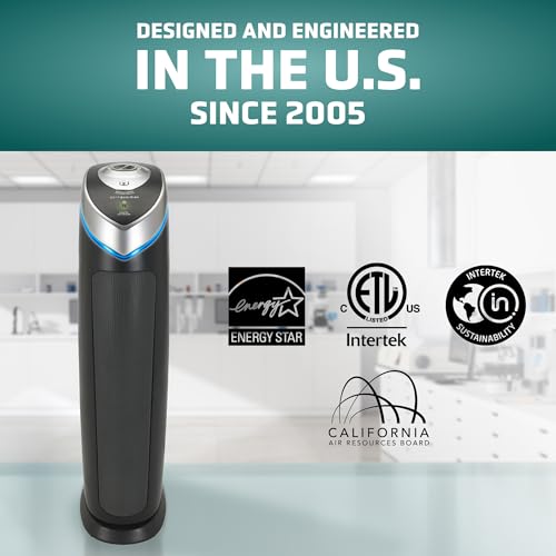 Image of GermGuardian AC5000E 3-in-1 Air Purifier with True HEPA Filter, UV-C Sanitizer, Allergen and Odor Reduction, 28-Inch Germ Guardian Air Purifier