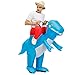 Inflatable Rider Costume Riding Me Fancy Dress Funny Dinosaur Unicorn Funny Suit Mount Kids Adult (Child(90-140CM), Blue)