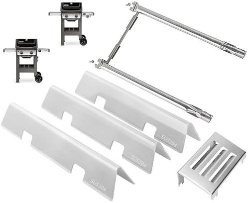 Spirit Grill Parts for Weber Spirit 2 Grill Parts GS4 Spirit II 200 SER E210 S210 Replacement for Weber GS4 Spirit 2 Flavorizer Bars 7635 67045 3400301 Burner Tube 67024 69785 & Heat Deflector 67060