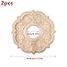 Antrader Wood Ceiling Medallion, Ceiling Cover Home Lighting Ceiling Medallions Ring Ceiling Fan Medallion for Light Fixtures and Ceiling Fans,3.15