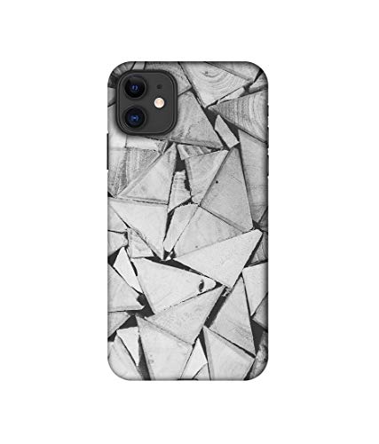 Image of Amazon Brand - Solimo Designer Wooden Triangles 3D Printed Hard Back Case Mobile Cover for Apple iPhone 11