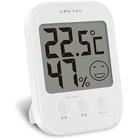 DRETEC Digital Thermometer Hygrometer OPSYS O-230WT (White) Cover
