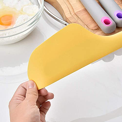 Image of Baskety Silicone Spatula Multipurpose Kitchen Baking Tool for Cake, Cream, Butter & Mixing Silicone Utensil (Yellow, Pack of 1)