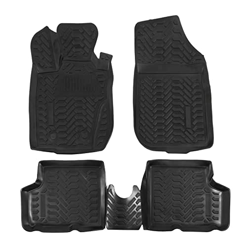 J&J AUTOMOTIVE | Tapis De Sol en Caoutchouc 3D Exclusive Compatible avec Duster 4WD 2010-2014, Bord Haut, Inodore, Noir, Antidérapant, Toutes Saisons