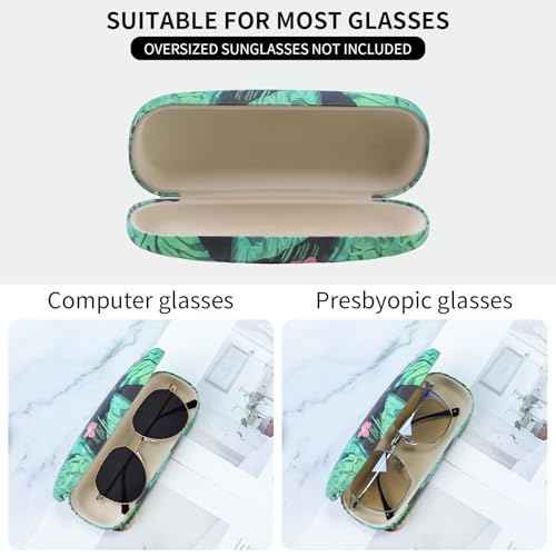 Image of PERFECTSIGHT Hard Shell Eyeglasses Case, PU Leather Protective Glasses Case, Cute Eyeglass Case for Women Men Girls