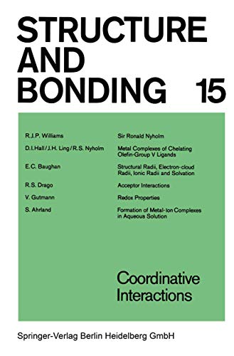 Coordinative Interactions: 15 (Structure and Bonding) view 2