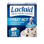 Lactaid Fast Act Lactose Intolerance, Lactase Enzyme Pills 32 single-dose pouches