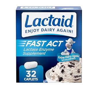 Lactaid Fast Act Lactose Intolerance Caplets 32 Count