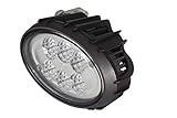 HELLA 1GA 996 761-191 LED-Faro de trabajo - Oval 100 Compact - 12/24V - 1850lm - atornillado/montaje exterior - para fijación horizontal - Iluminación largo alcance - Conector: Conector DEUTSCH