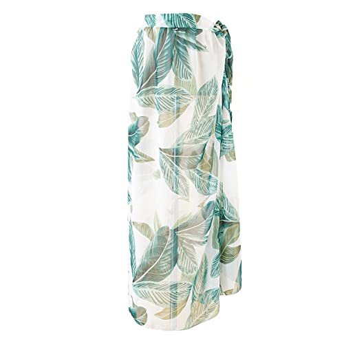 Maillot de bain en mousseline de soie pour femme, vert feuille, Taille Unique Cover