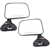 For Toyota Pickup Mirror 1989-1995 Driver and Passenger Side Pair/Set | Textured Black | Manual...