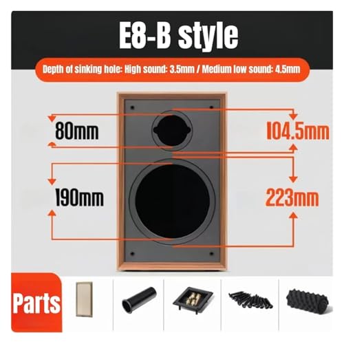 Modification audio DIY avec ce boîtier vide pour haut-parleur E8 de 8 pouces passif - 2