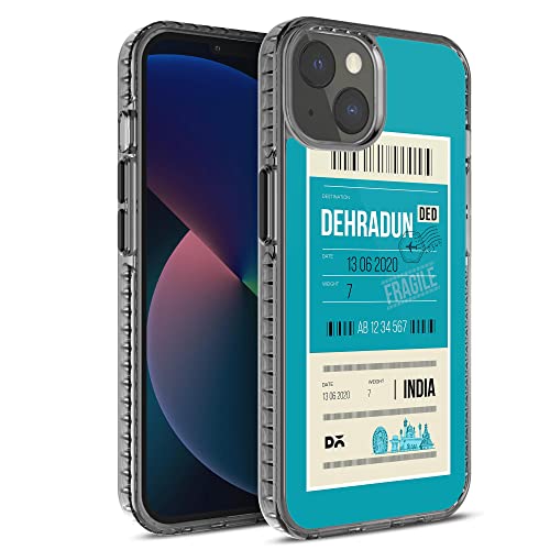Image of DailyObjects Case for iPhone 13 Compatible with Mag-Safe Wireless Charging, Stride 2.0 Dehradun City Tag Slim Shockproof Back Cover with Inner Magnetic Ring