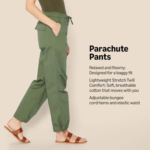 Amazon Essentials Women's Mid-Rise Baggy Loose-Fit Wide-Leg Parachute Pants4