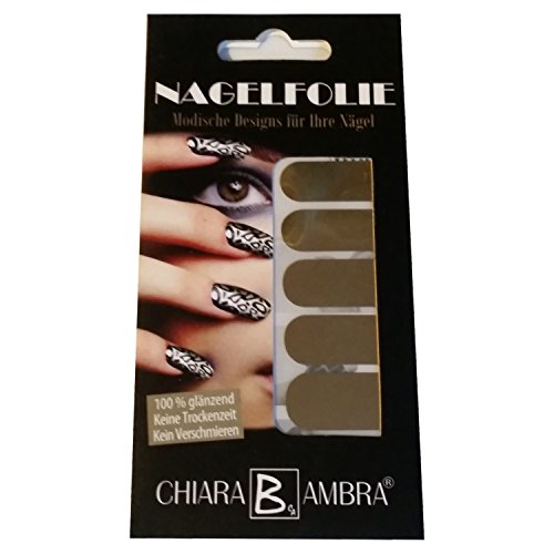 Preisvergleich Produktbild Nagelfolien goldfarben uni, 16 Folien, selbstklebend