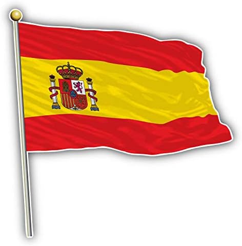 Miniatura 2 de Adhesivo decorativo de la bandera del mundo agitando España para álbumes de recortes, calendarios, artes, manualidades para niños, álbum, diarios de