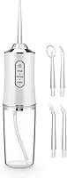 Irrigador Oral Portátil com 4 Pontas, Recarregável USB Higienizador Bivolt, Elétrico com 3 Modos, Reservatório de 230ML, Jato de Água Supersônico para Limpeza Profunda de Dentes, Gengivas e Aparelho Ortodôntico