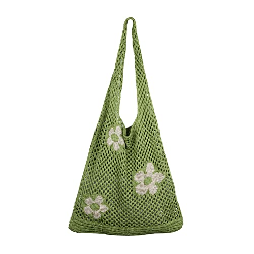 EVEOUT Shoppers y Bolsos de Hombro para Mujer Hueco de Punto Bolso de Mano Bolsos Totes Grande Bolsas de Compra