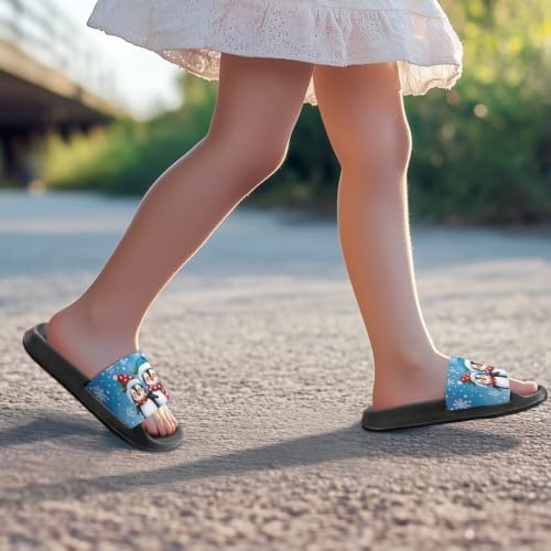 Image of Unisex Slides for Girls Boys Comfortable Slippers Slides Non-slip Shower Shoes House Fashion Thick for Indoor & Outdoor Gifts