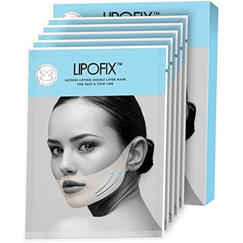 Lipofix Lift & Firm V-Line Sculpting Mask – Advanced Chin & Jawline Shaping Solution for Tightening & Lifting. 5 Masks Cover