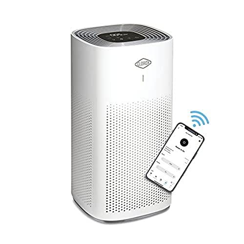 Image of Clorox Smart Air Purifiers for Home, True HEPA Filter, Works with Alexa, Large Rooms up to 1,500 Sq Ft, Removes 99.9% of Viruses, Wildfire Smoke, Allergies, Dust, AUTO Mode, Whisper Quiet, White