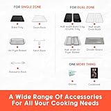 24Qt Dual Zone Air Fryer Oven with Rotisserie, Extra Large Double Air Fryers Mini Oven Digital 1800W 10 in 1 Airfryer Countertop Convection Toaster Oven Combo, Stainless Steel Inner, 360° Even Heating