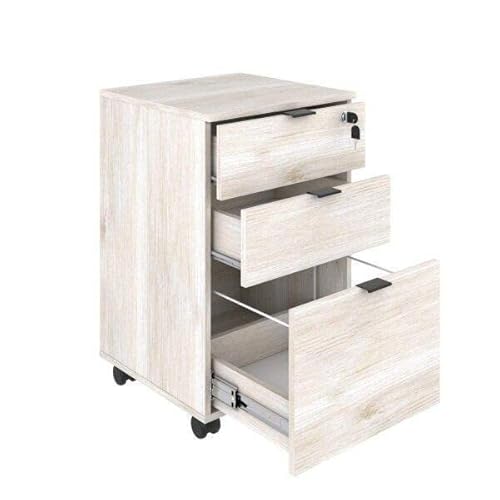Gaveteiro Volante 2 Gavetas e 1 Gaveta para Pastas Kugv43 Kuadra Espresso Móveis Snow/preto Ônix