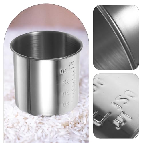 DEARMAMY Stainless Steel Rice Measuring Cup, Scaled Cup Measuring ...